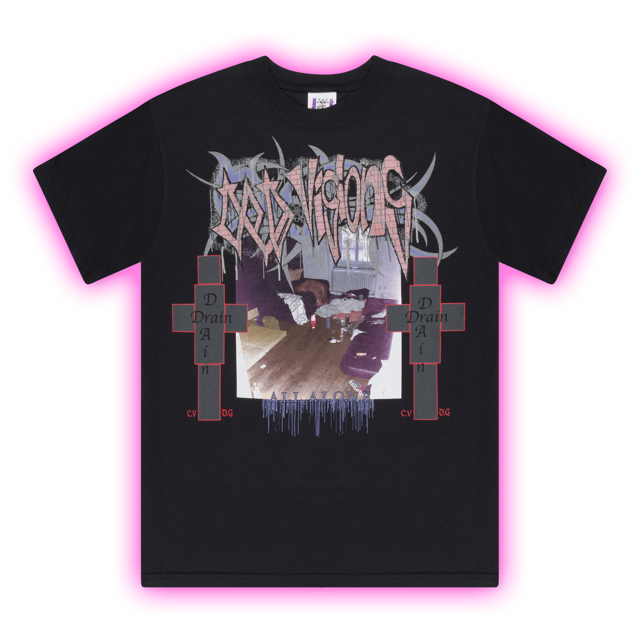 COLD VISIONS 32 BLACK T-SHIRT – Bladee EU/UK