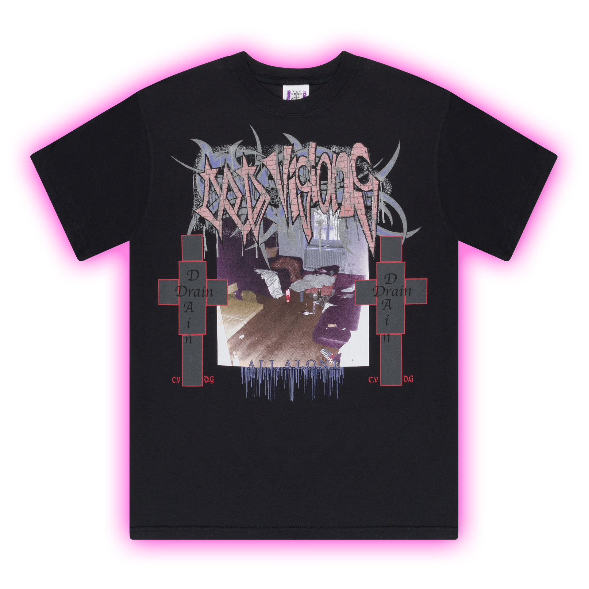 COLD VISIONS 32 BLACK T-SHIRT – Bladee EU/UK